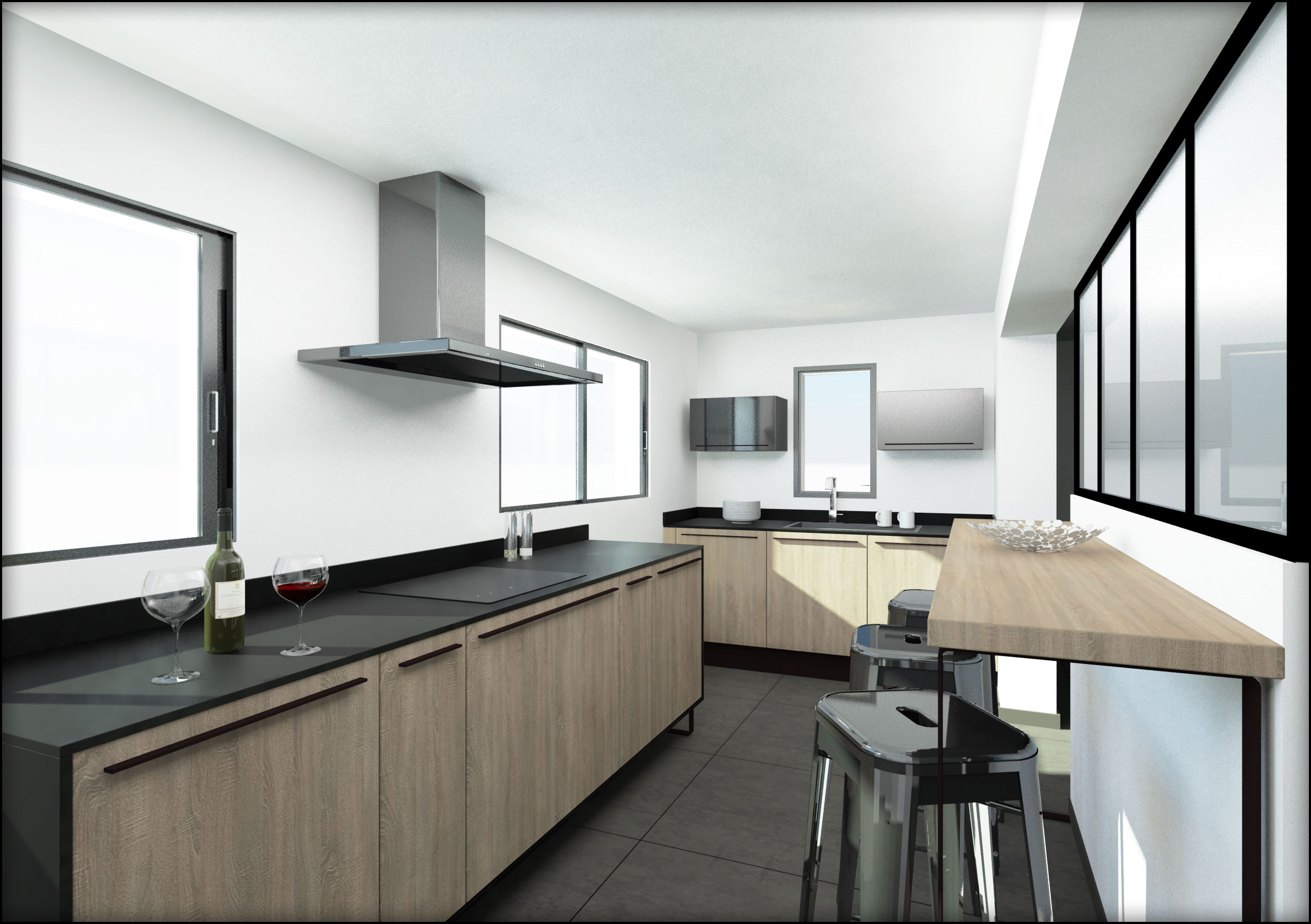 Visuel 3D- Projet cuisine -  DAREA WOOD-09